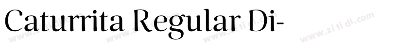 Caturrita Regular Di字体转换